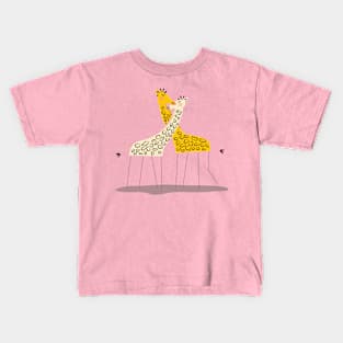 Giraffe Love Couple Kids T-Shirt